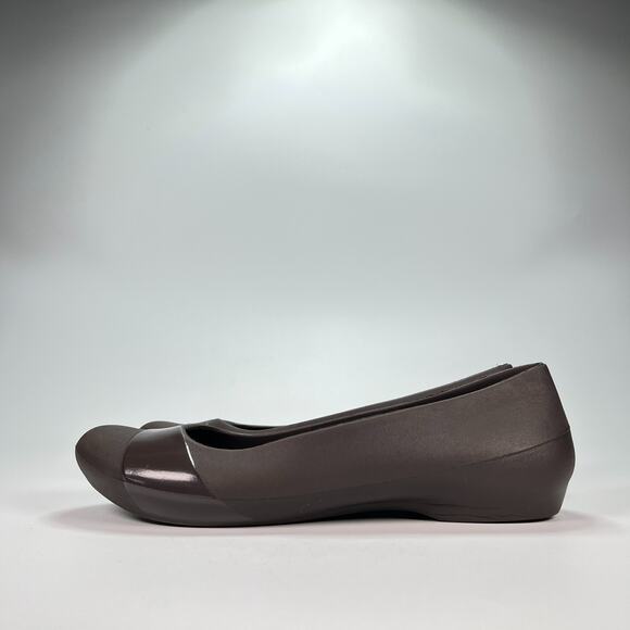 Crocs Gianna Ballet Flats Black Comfortable Slip On Shoes 14573 Women's Size 9 - Picture 4 of 9